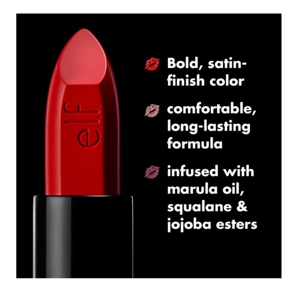 ELF e.l.f. Cosmetics O Face Satin Lipstick DRIVE - Picture 6 of 7